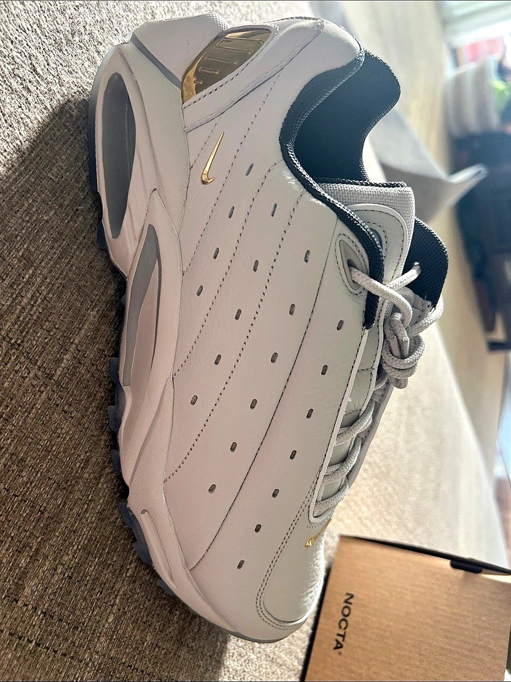 Nike NOCTA Hot Step 2 White Sneakers in White & Gray NWB